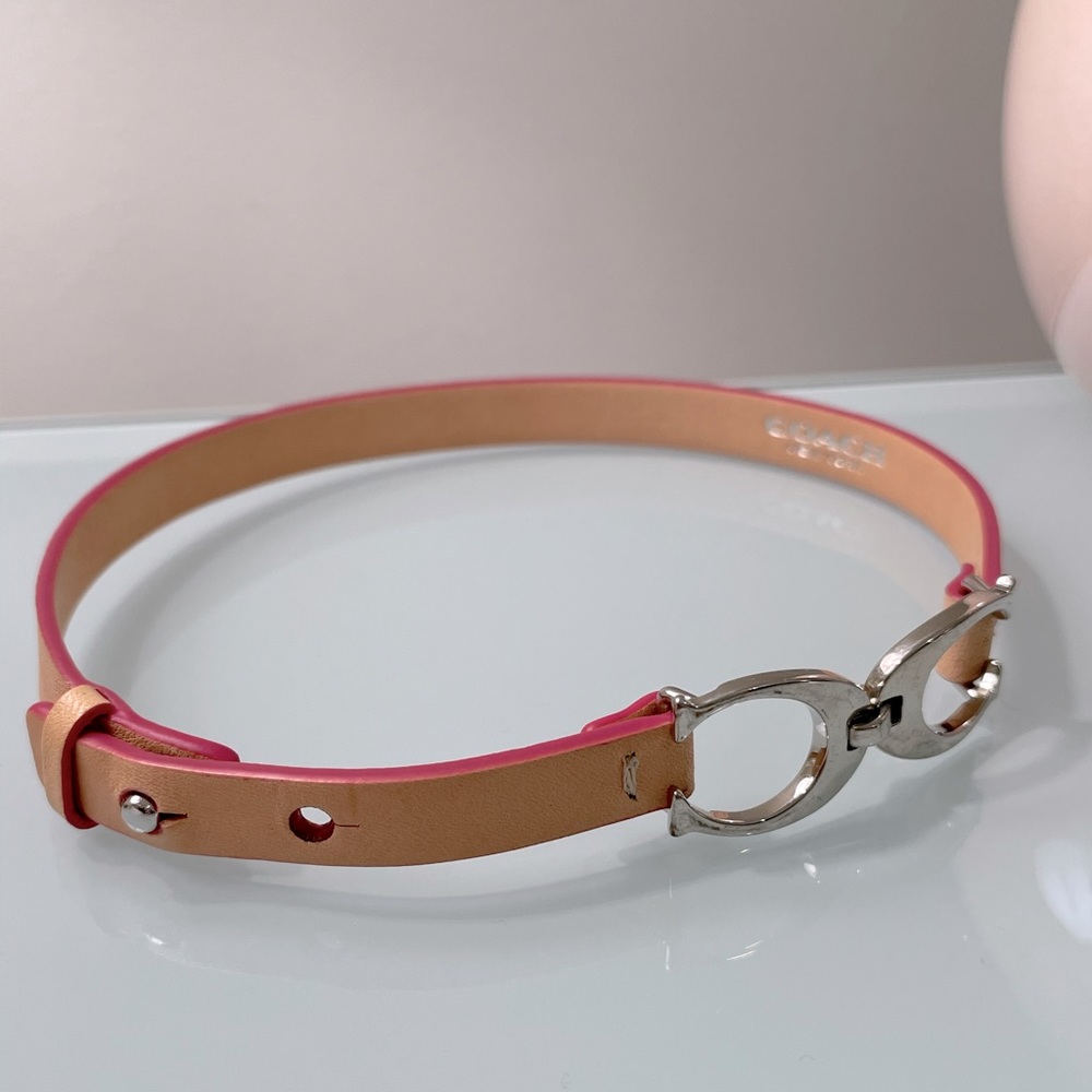 NWOT Coach Double Wrap Leather Bracelet